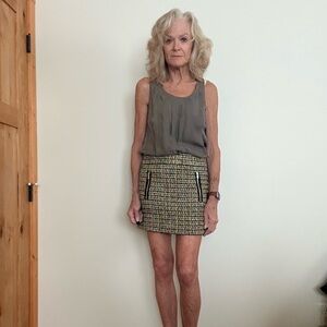 Chic Multicolor Tweed Skirt